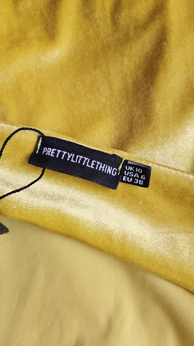 Sukienka krótka welurowa marszczona S/M