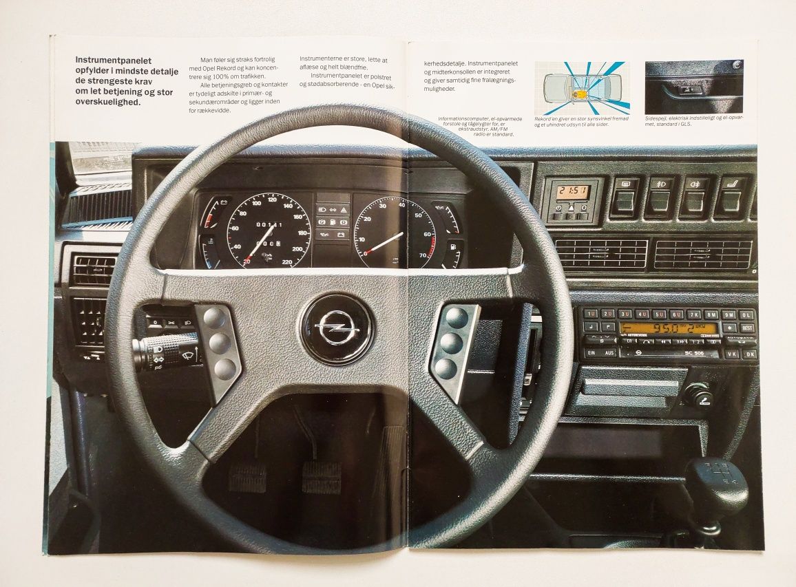 Opel Rekord 1986 r. - folder, prospekt, broszura