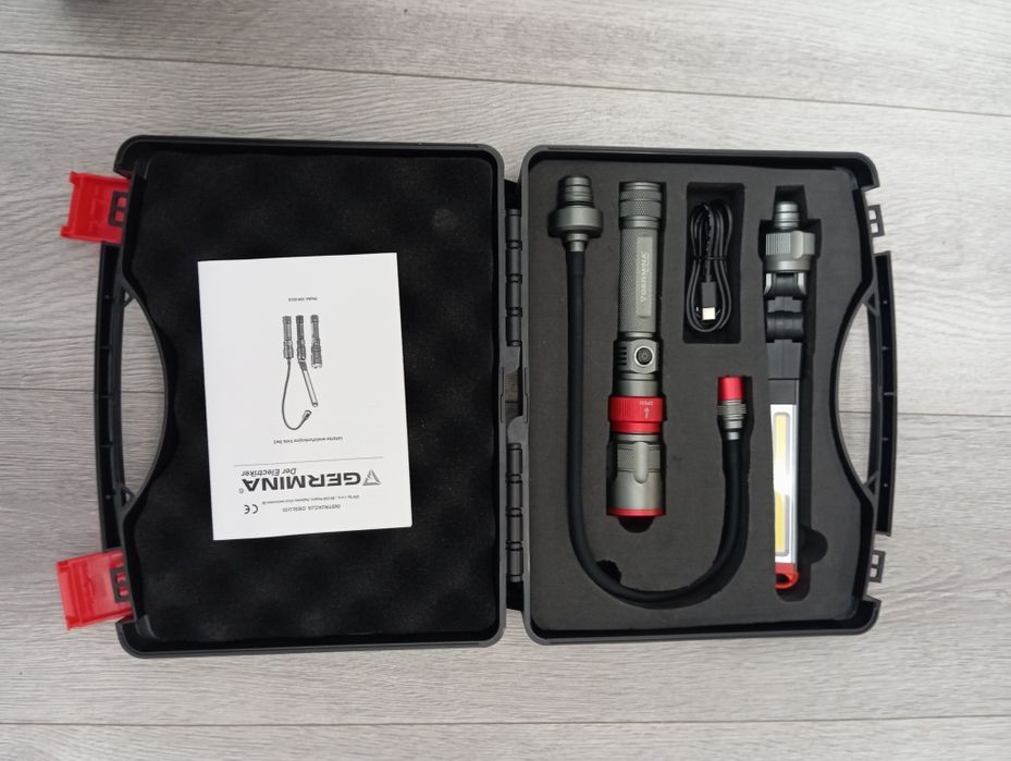 Latarka akumulatorowa Germina VELA 3w1 (wymienne głowice) 2200mAH
