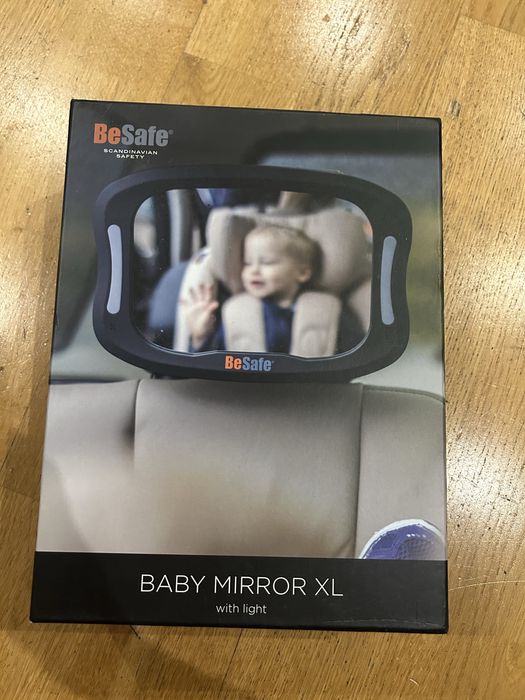 BE SAFE Baby Mirror XL +zintegrowane światło LED montowany do zaglowka