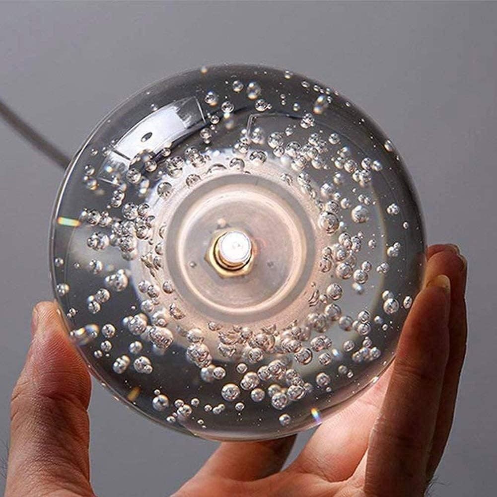 Lampa 7 szklanych kul 10cm Led glamour