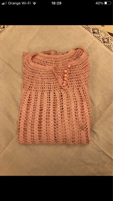 Bluzeczka szydełkowa handmade Vintage