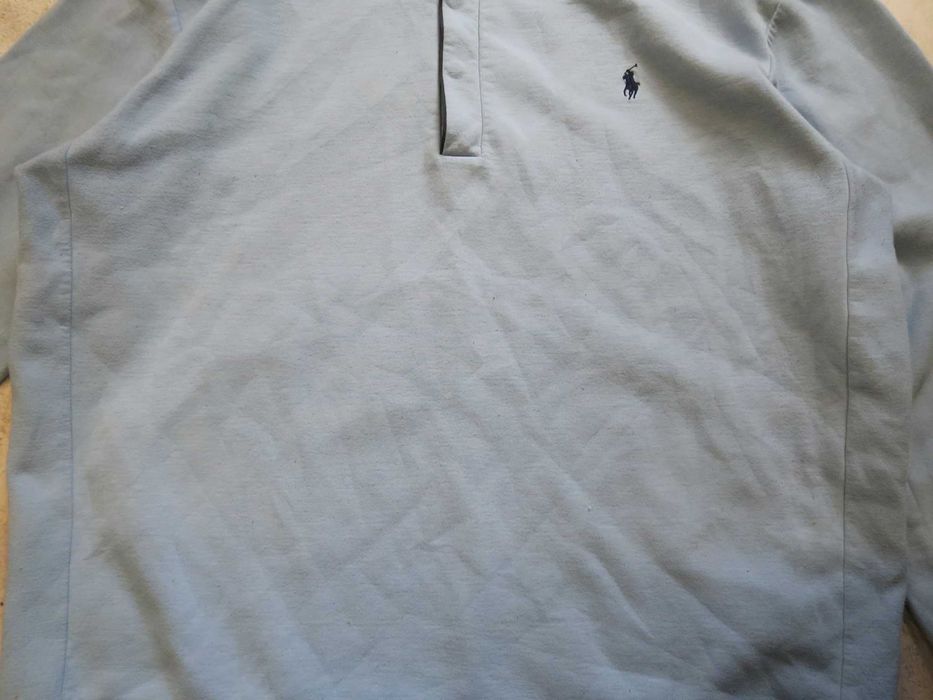 Ralph Lauren bluza zapinana do połowy baby blue XL