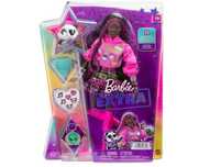 Экстра 19 кукла Барби  в розовом худи с Пандой Mattel
