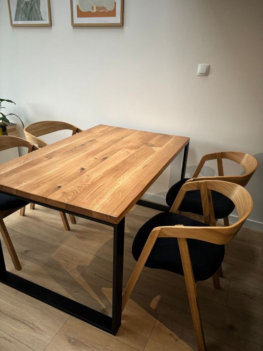 Stół dębowy 140x90cm + Krzesla Dębowe 4 szt