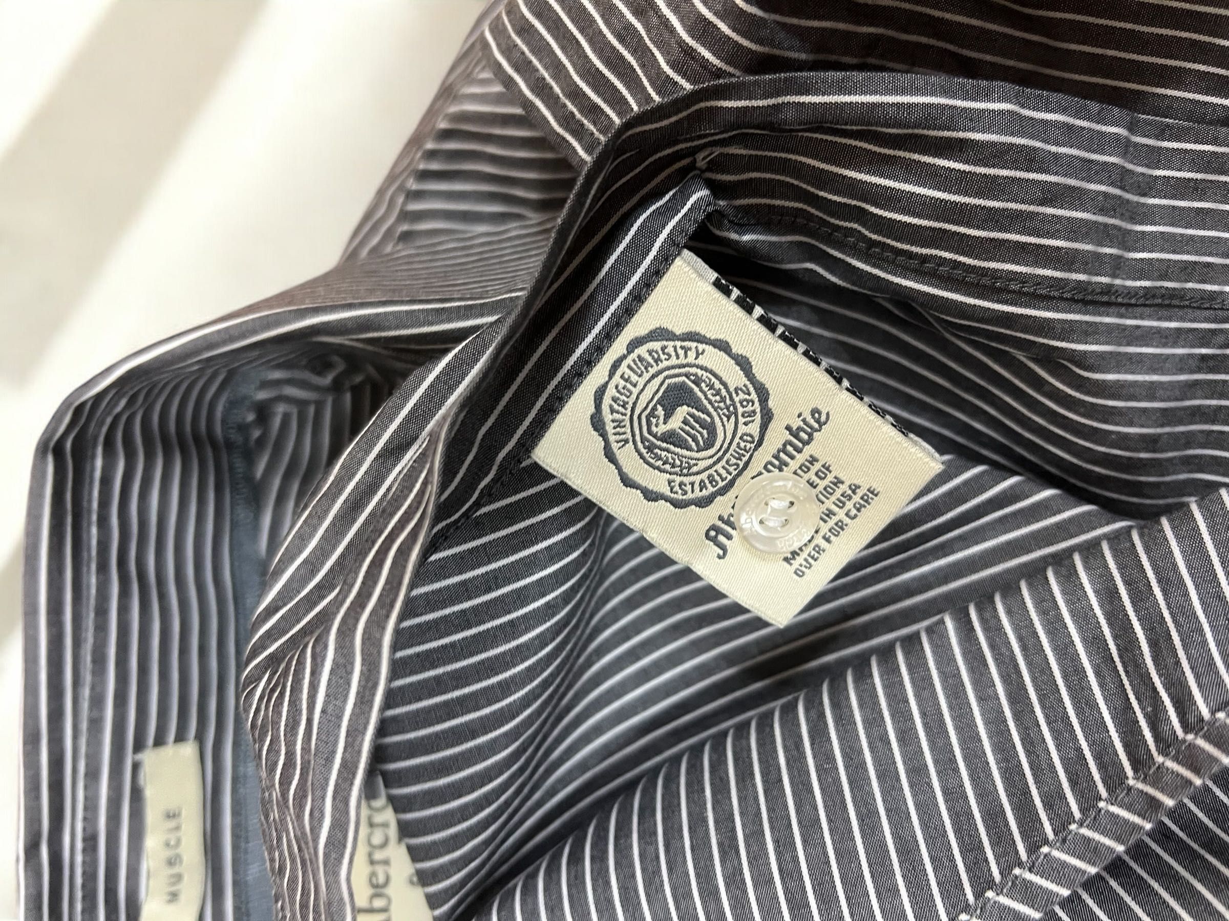 Abercrombie & Fitch roz. M męska koszula w paski