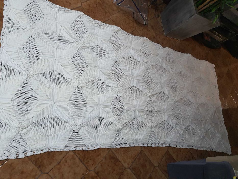 Colcha de renda branca