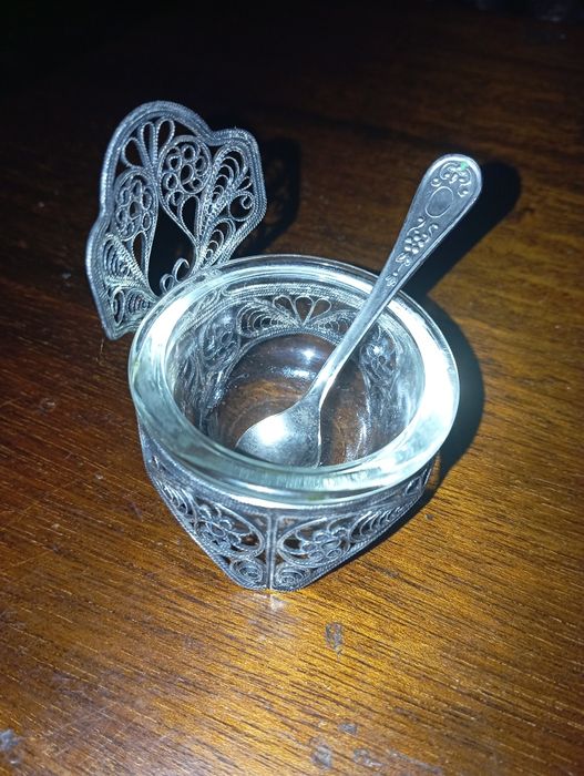 Мельхиор солонка из СССР.