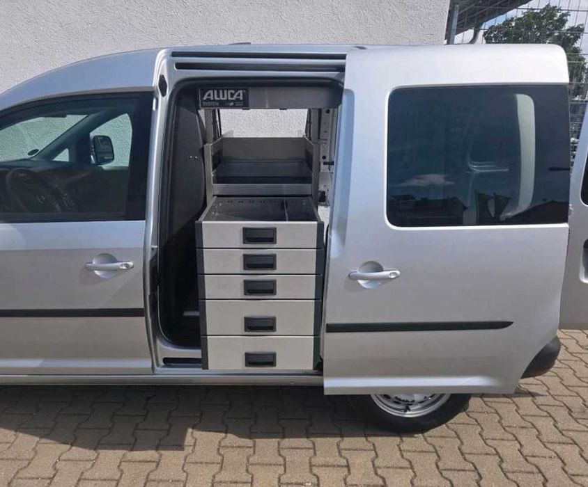 Szuflady dolne podłogowe do busa auta regał samochodowy VW CADDY
