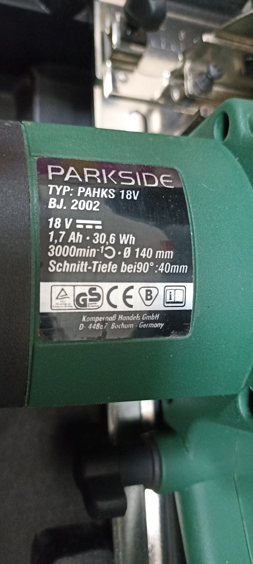 Пила дисковая аккумуляторная Parkside 18v. из Германии.