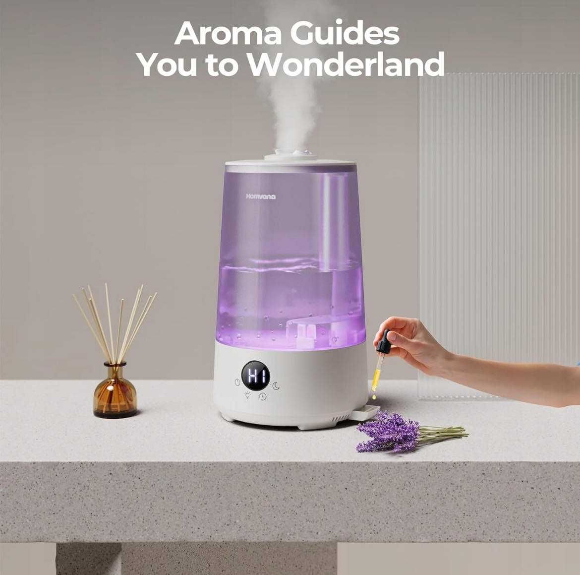 Homvana 3w1 Nawilżacz powietrza + dyfuzor olejków eterycznych 3.6 L