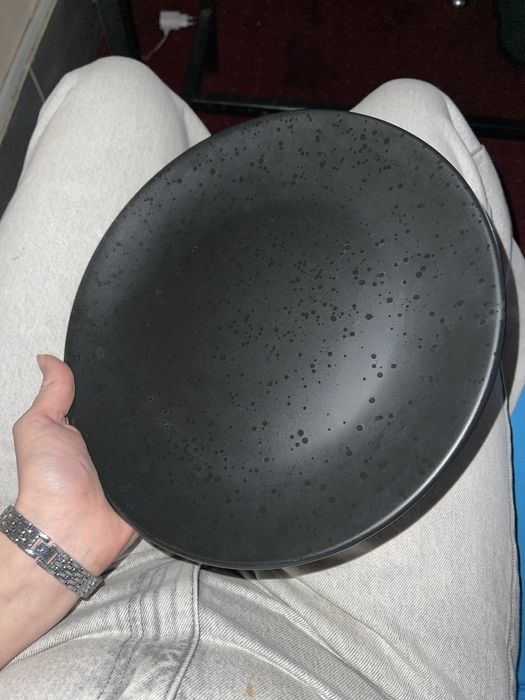 Тарілка столова чорна