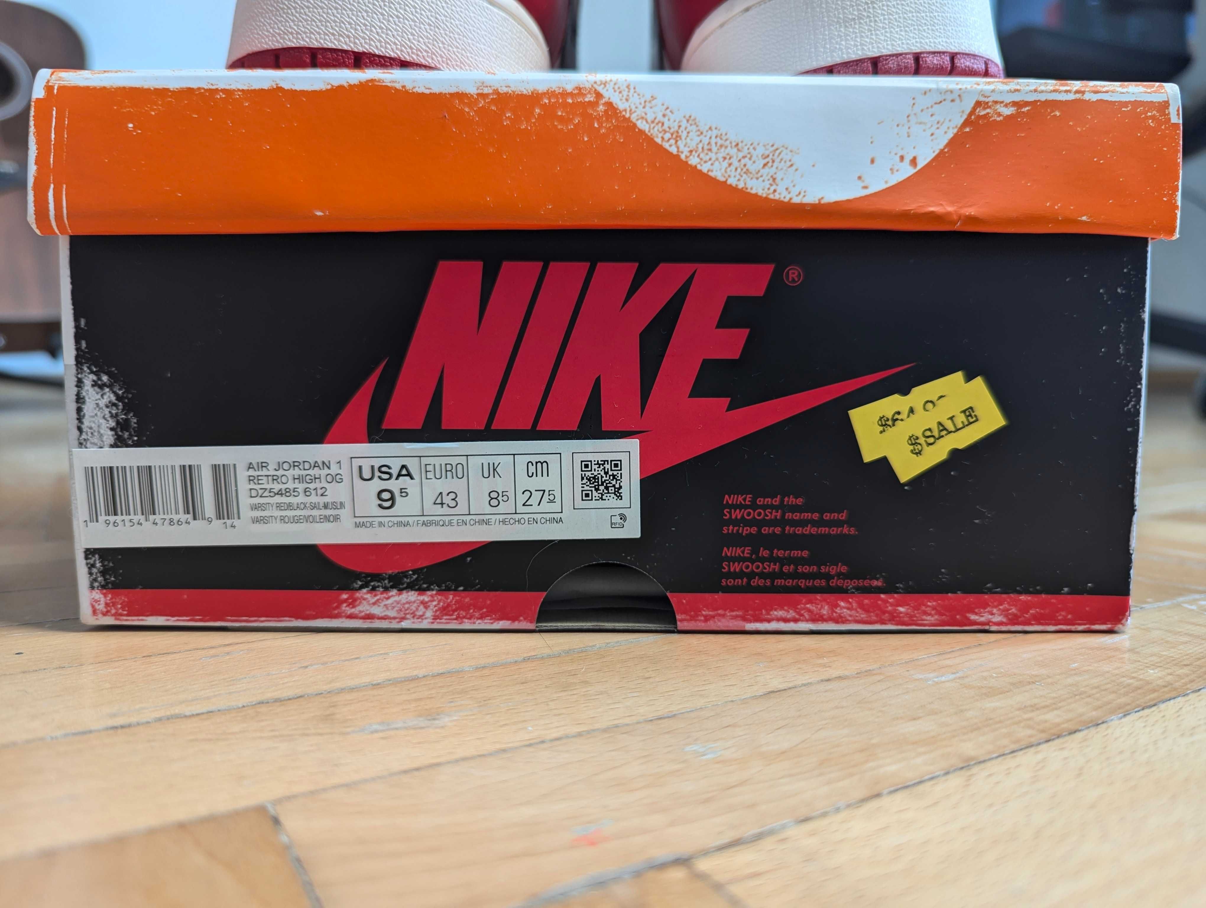 Jordan Retro 1 Lost and Found Chicago NEW 43
