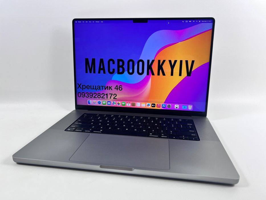 MacBook Pro 16 2021 M1 Pro 16GB RAM 512GB SSD Space ГАРАНТІЯ mk033
