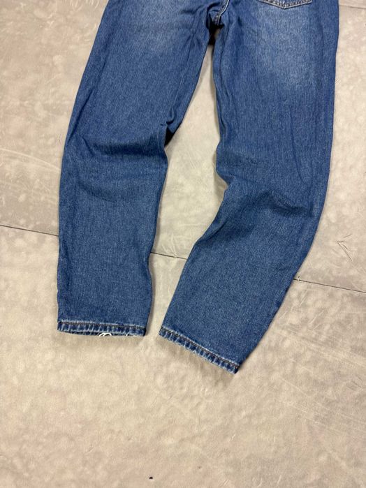 Spodnie jeansowe z retro nadrukami baggy y2k denim (S)