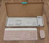 LOGITECH MK470 SLIM COMBO klawiatura mysz bezprzewodowa różowa ukł. DE