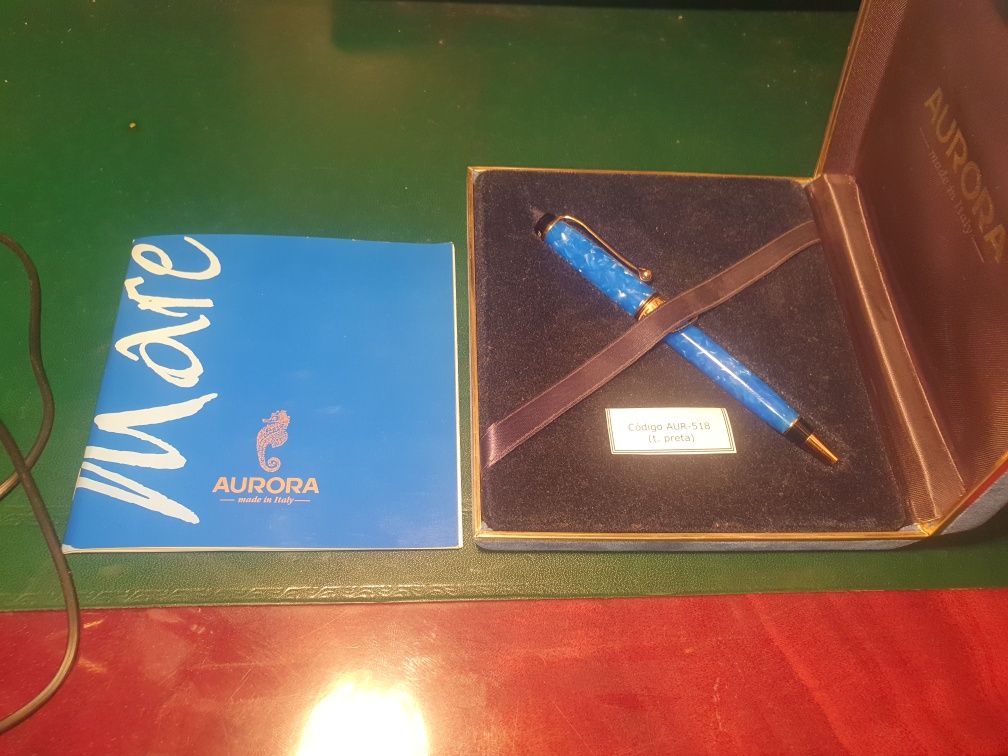 Caneta Aurora Mare Limited Edition Blue Ballpoint Pen Aur-518