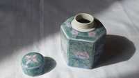 Pojemnik wazonik vintage chińska porcelana ręcznie malowany