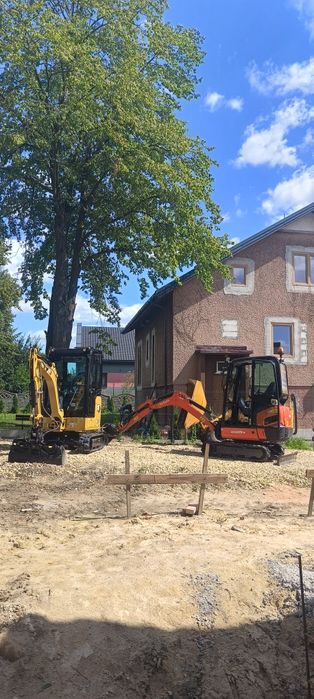 Usługi minikoparką, Wozidło , Koparko-ładowarka,  zagęszczarka