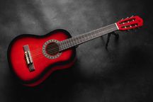 Gitara klasyczna Alvera 1/2 Red Burst Black z pokrowcem dla dzieci