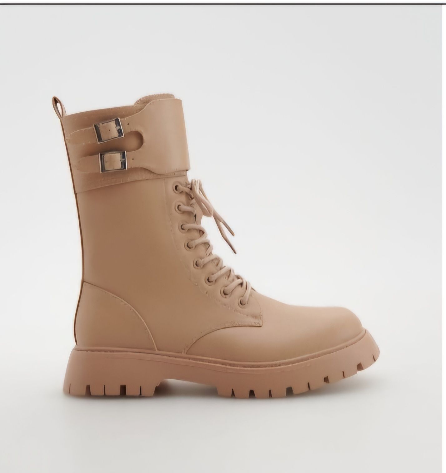 Botki workery z klamrami nude Reserved r 38