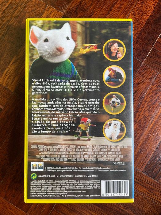 VHS O pequeno Stuart Little 2 (2002, Minkoff) DUB PT-PT