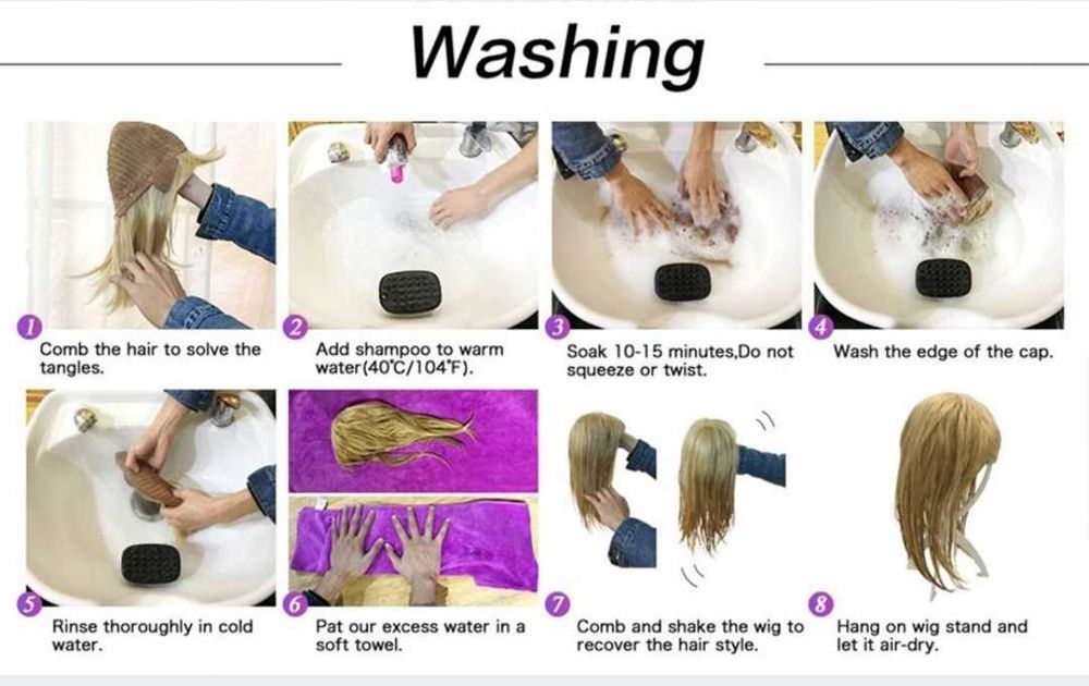 Peruka długa falowana syntetyczna