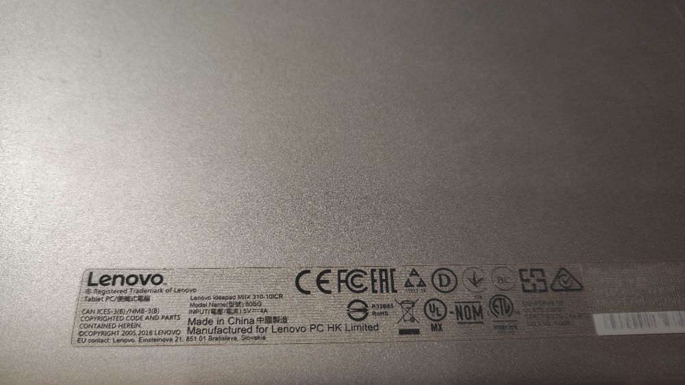 Продается крышка дисплея Lenovo Miix 310.