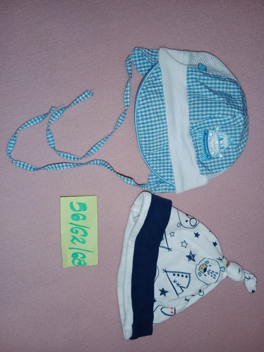 Czapeczki lato rozmiar 56/62/68