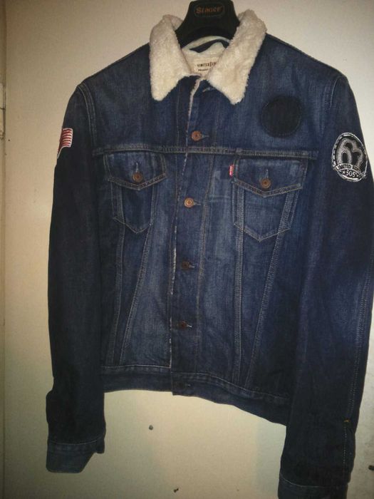 Куртка мужская котоновая Levi's, меховая подстежка, с fashion показа