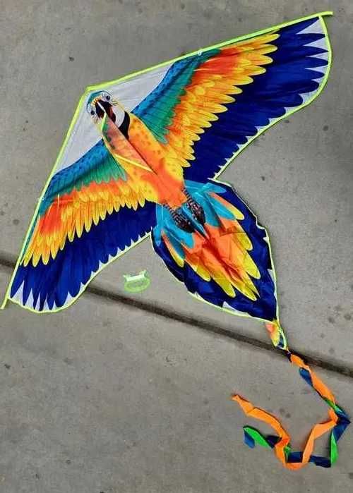 Kolorowa papuga latawiec dziecięcy nowy zabawka
