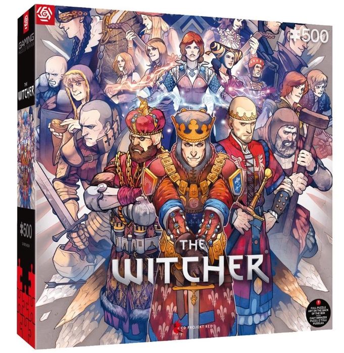 Puzzle 500 The Witcher Northern Realms pudełko,262x268 mm