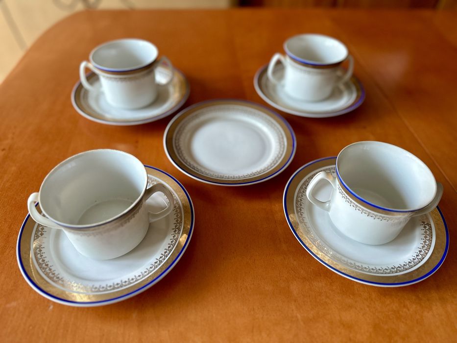 Bulionówki Woclawek kobalt + złoto