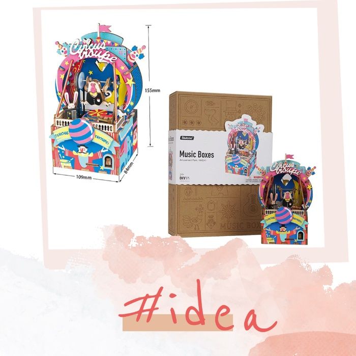 3Ddrewniane Puzzle, gry kreatywnę, pozytywka, music box, dla wszyskich