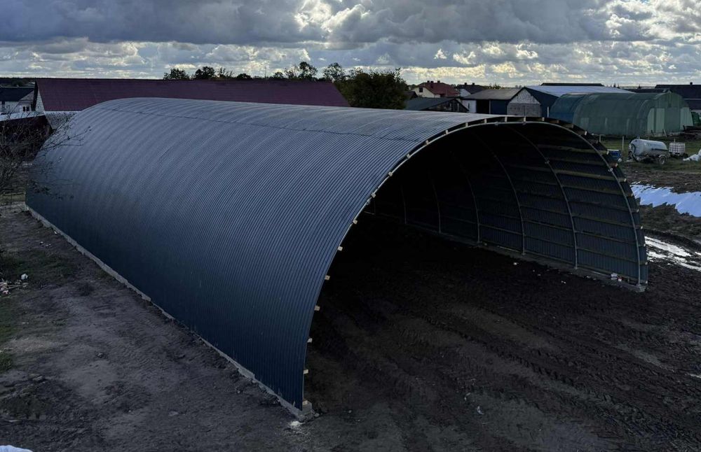 Hala łukowa 12 x 30m magazyn obora bydło garaż wiata rolnicza