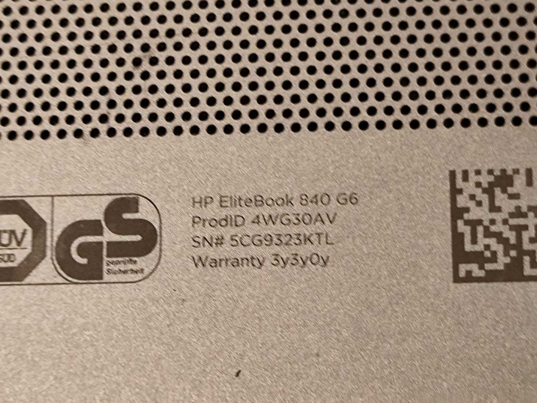 HP EliteBook 840G6 i5-8365U/16GB RAM 256GB SSD NVMe 14 FHD