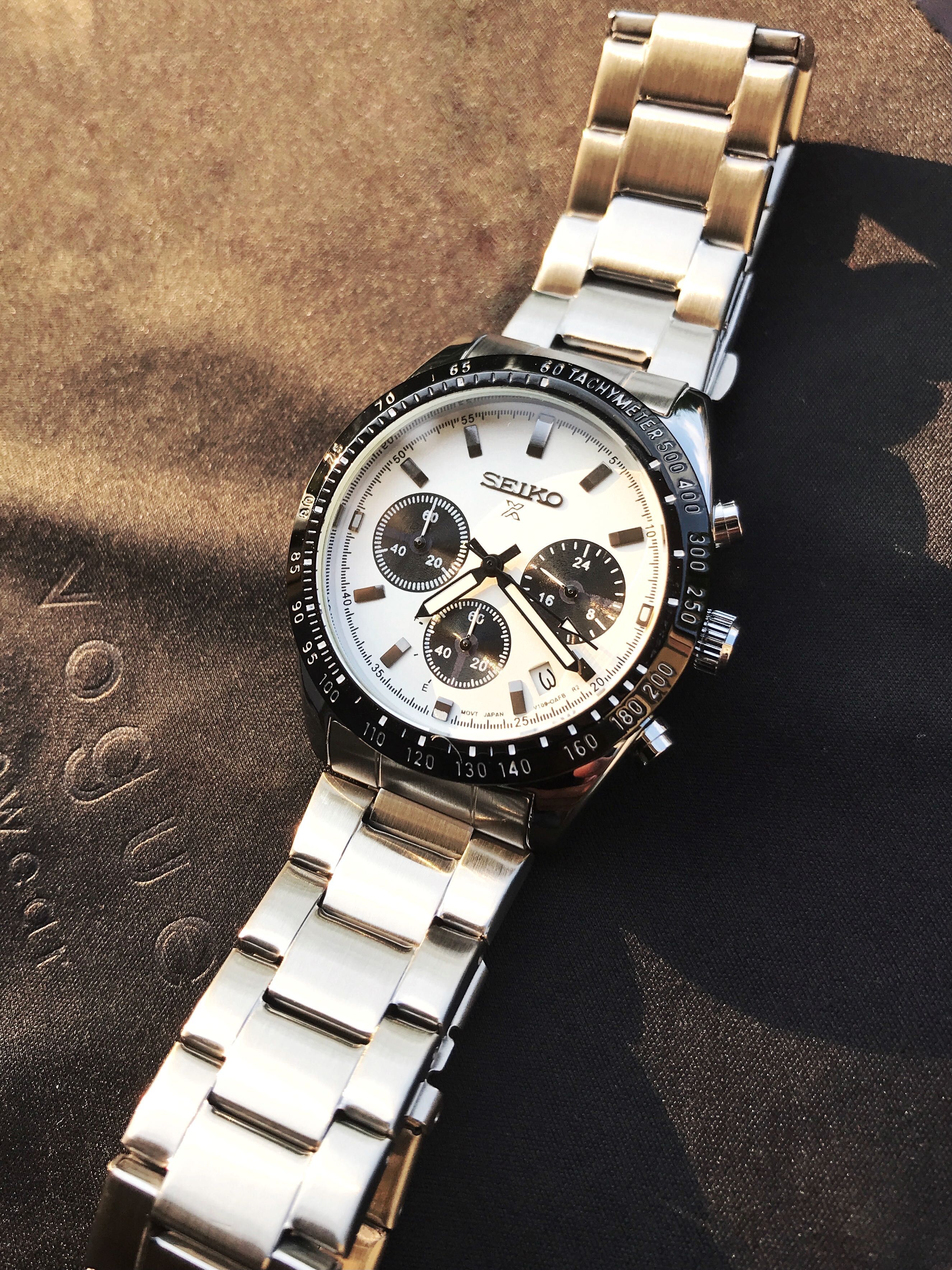 Zegarek Seiko Mod SSC813 Panda, Solar Speedtimer Chronograph