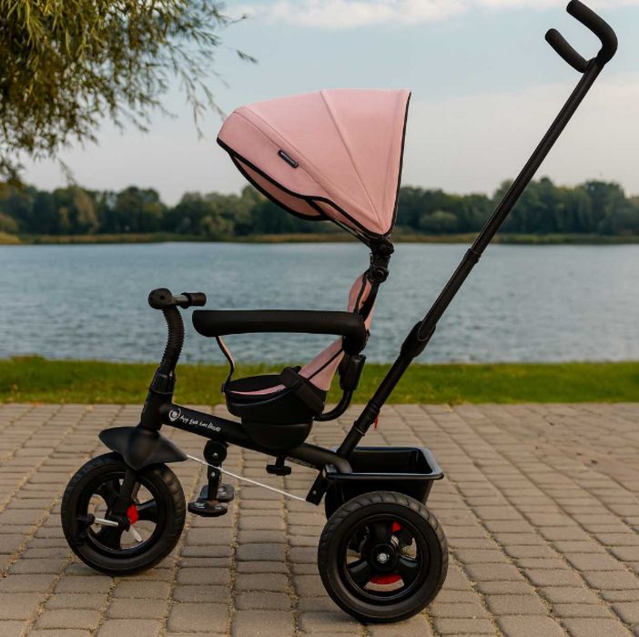 Mocny XXL Rower Trójkołowy Dziecięcy Pchacz Obracane Siedzisko Rower
