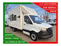 Mercedes-Benz Sprinter Izoterma 8 ePAL *119999zł NETTO* 2,2CDi/143KM Salon Polska  Izoterma, Klimatyzacja, Winda 750kg, Poduszki tył, Airbag kierowcy