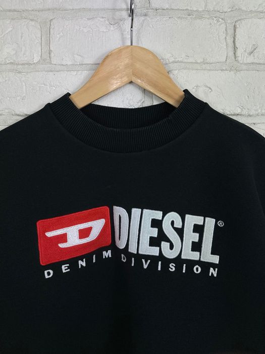 Bluza Diesel Denim Division boxy fit; crewneck