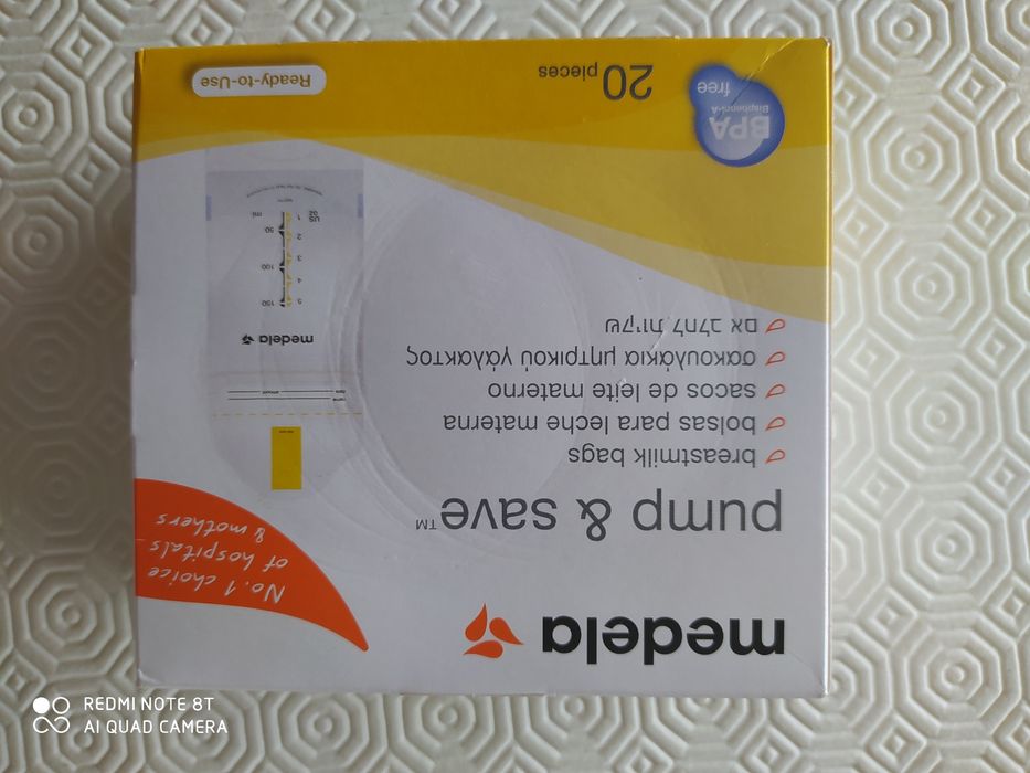 Sacos para leite materno da marca Medela