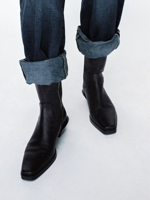 Ботильони черевики козаки чоботи zara 38 шкіра