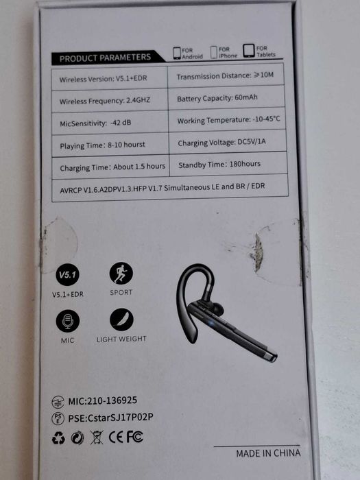 Bezprzewodowy zestaw słuchawkowy do rozmów