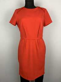 Damska czerwona wiosenna sukienka F&F z krotkim rękawem