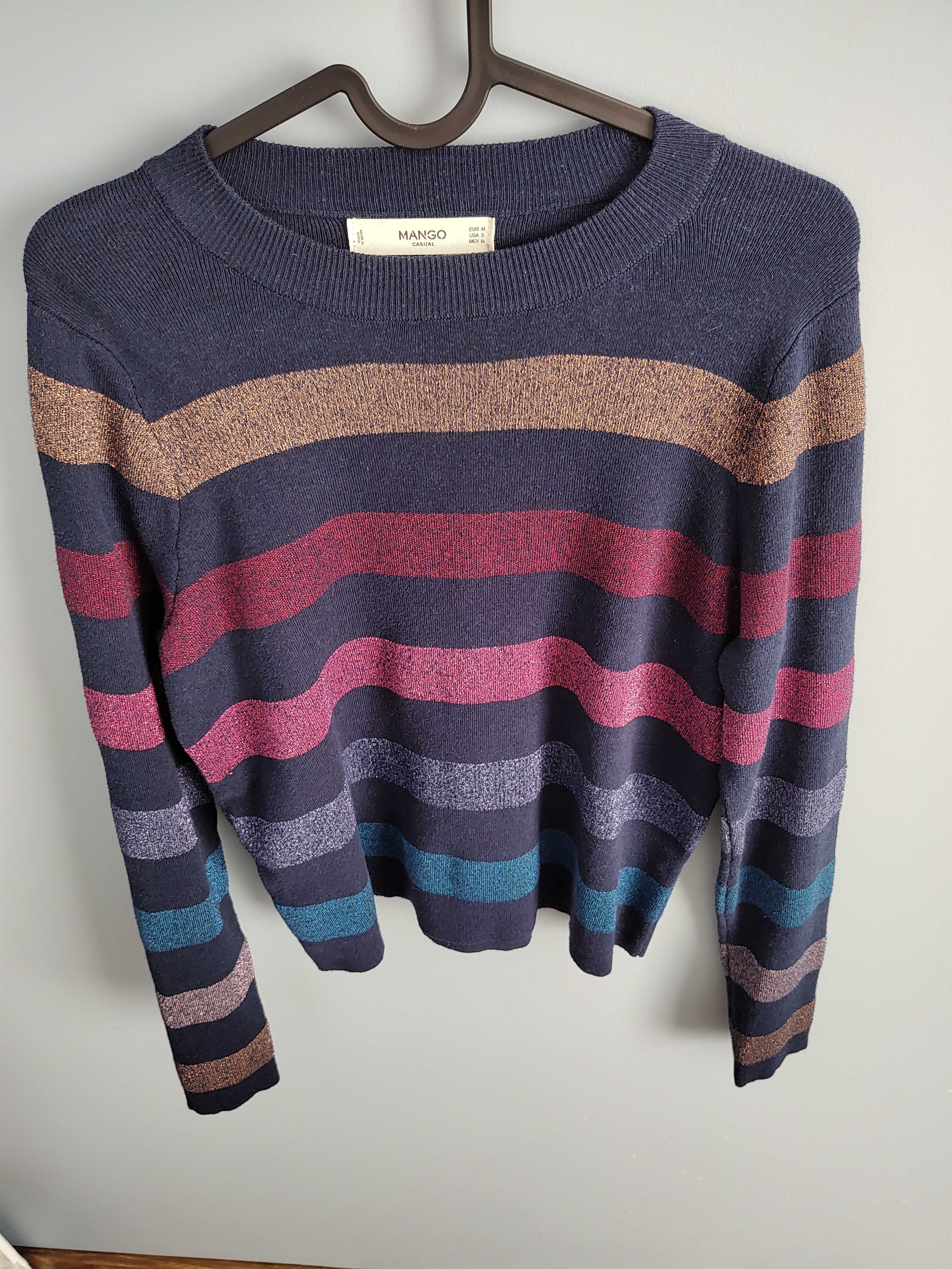 Sweter Mango 38 40 M L bawełna wiskoza