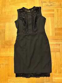 Czarna sukienka z koronką H&M