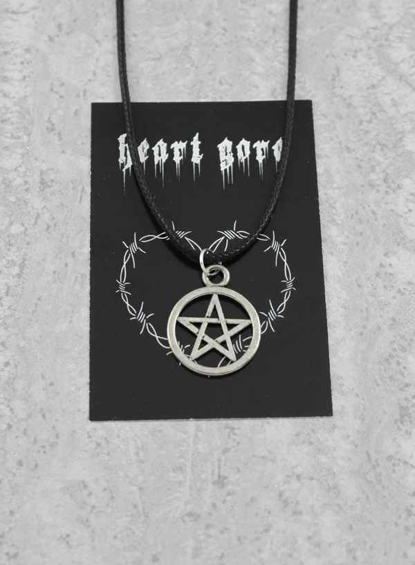 nowy wisiorek pentagram naszyjnik alternative gotycki gwiazda metal