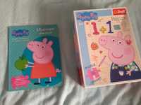 Peppa puzzle+książka (komplet)