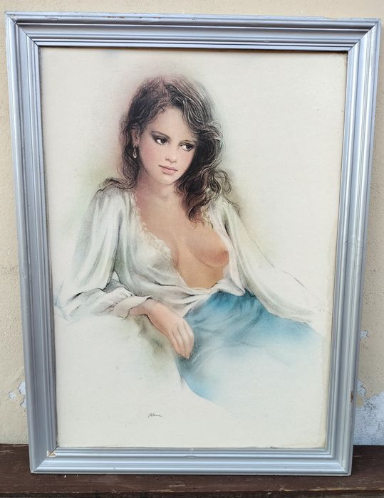 Quadro moldura em madeira vintage