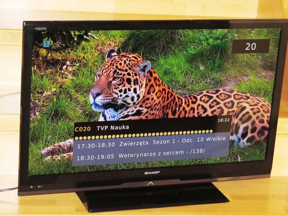 TV SHARP 32 cale LED FullHD DVB-T2 2xHDMI Scart PC in CI pilot stopka